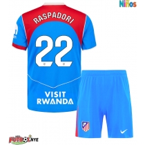 Camiseta Atletico Madrid Giacomo Raspadori #22 Tercera Equipación para niños 2025-26 manga corta (+ pantalones cortos)